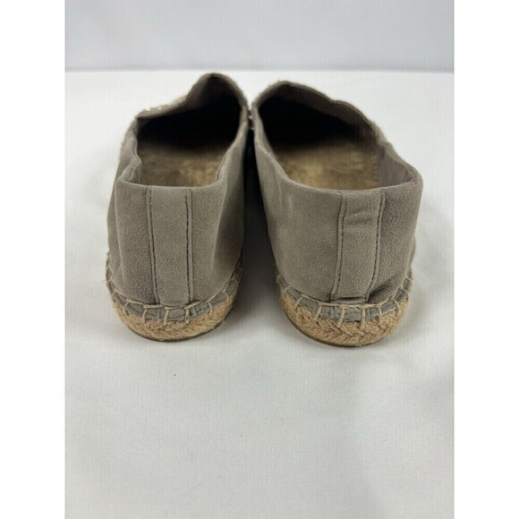 Tory Burch Yasmin Flats Espadrilles Grey Suede 7 Mirror Accents - Picture 8 of 11